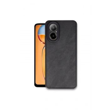 Realme 12 Lite Kılıf Aras Deri Kapak - Siyah