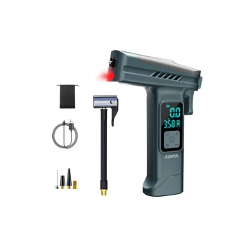 Araba Hava Pompası 4’ü 1 Arada: Kompresör + Cam Kırıcı + Kemer Kesici + Led Işık Şarjlı 4000mah Araç