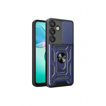 Samsung Galaxy A17 5g Pars Lens Yüzüklü Silikon - Lacivert