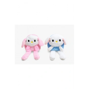 Peluş Işıklı Oynar Kulaklı My Melody Ve Cinnamoroll Sırt Çantası Alk3012