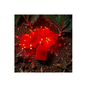 10m 100 Led Damla Uçlu Kırmızı Işık Şeffaf Kablo Mz-17-5