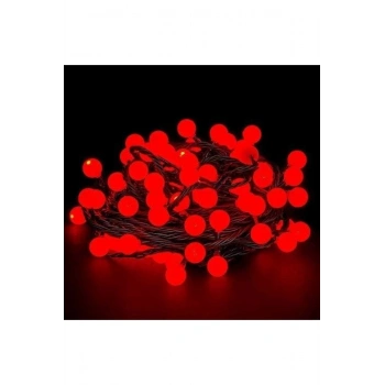 5m 28 Led Kırmızı Işık Siyah Kablo Fişli Eklemeli Mz-18-18