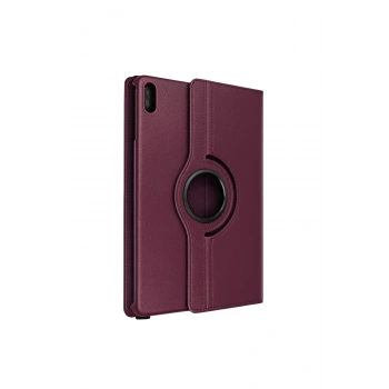 Huawei Matepad 11 10.9 360 Tablet Deri Kılıf - Mürdüm