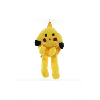 Peluş Işıklı Pikachu Sırt Çantası Alk3009