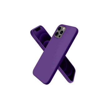 İphone 12 Pro Kılıf First Silikon - Mürdüm