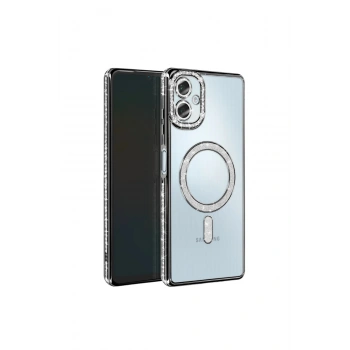 Samsung Galaxy A06 Joke Simli Magneticsafe Kılıf - Siyah