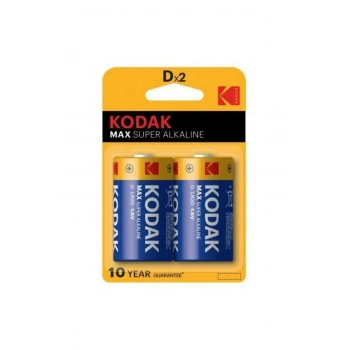 Kodak 2 Adet Max Super Alkalin Lr20 D Boy Büyük Pil