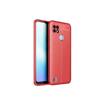 Realme C21 Kılıf Auto Focus Kapak - Kırmızı