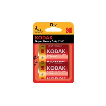 Kodak 2 Adet Çinko Karbon Blister Büyük Pil