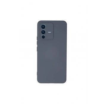 Vivo V23 5g Kılıf Nano İçi Kadife Silikon - Gri