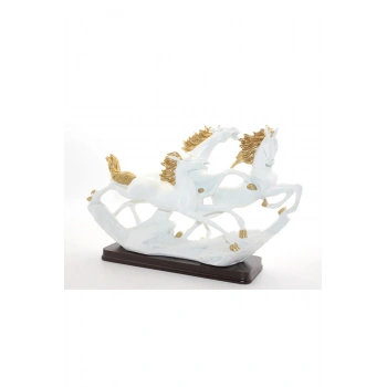 Polyester 3lü Şahlanmış At Figürü Alk1627