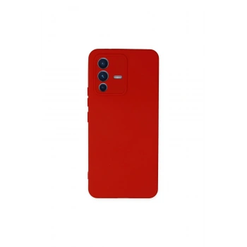 Vivo V23 5g Kılıf Nano İçi Kadife Silikon - Kırmızı
