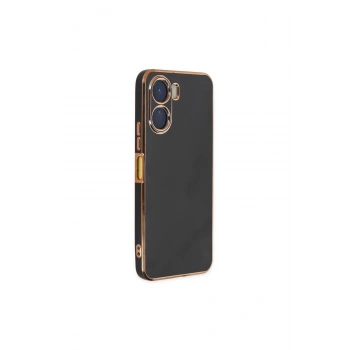 Vivo Y16 Kılıf Volet Silikon - Siyah