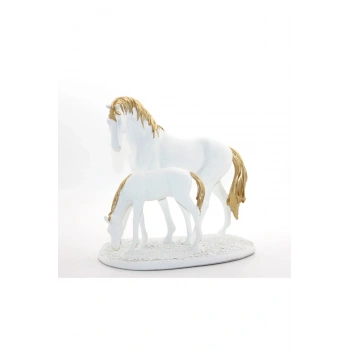 Polyester Yavrulu At Figürü Alk1629