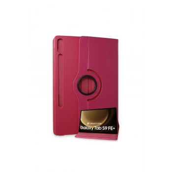 Samsung Galaxy X610 Tab S9 Fe Plus 12.4 Kılıf 360 Tablet Deri Kılıf - Pembe