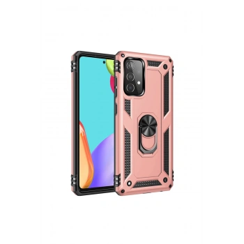 Samsung Galaxy A53 5g Kılıf Sofya Yüzüklü Silikon Kapak - Rose