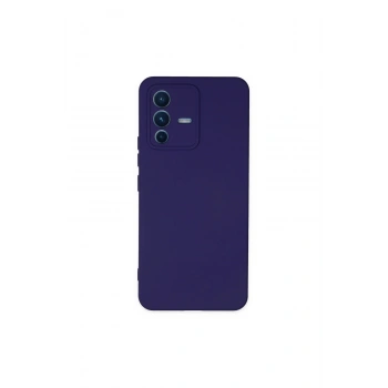 Vivo V23 5g Kılıf Nano İçi Kadife Silikon - Mor