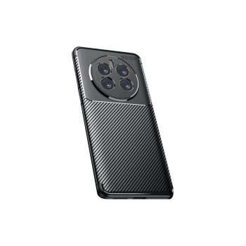 Realme 12 Pro Plus Kılıf Auto Focus Karbon Kapak - Siyah