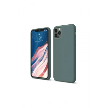 İphone 11 Pro Kılıf First Silikon - Koyu Yeşil