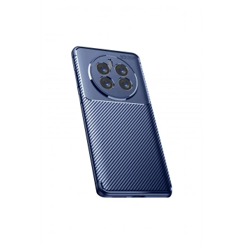 Realme 12 Pro Plus Kılıf Auto Focus Karbon Kapak - Lacivert