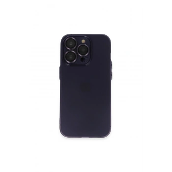 İphone 14 Pro Max Kılıf Luko Lens Silikon - Derin Mor