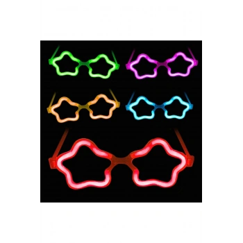 12 Adet Yıldız Glow Gözlük – Glow Partisi Ve Etkinlik İçin