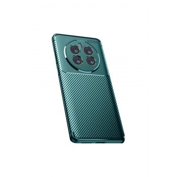 Realme 12 Pro Plus Kılıf Auto Focus Karbon Kapak - Koyu Yeşil