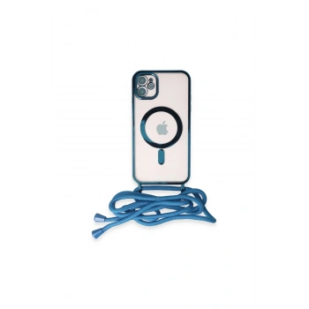 İphone 11 Kılıf Divo Lazer Askılı Magsafe Kapak - Sierra Blue