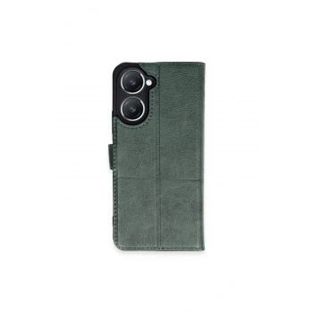 Vivo Y18 Kılıf Trend S Plus Kapaklı Kılıf - Yeşil