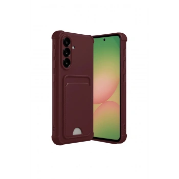 Samsung Galaxy A17 5g Kelvin Kartvizitli Silikon - Bordo