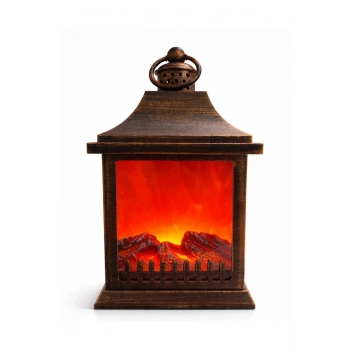 Dekoratif Ledli Şömine Lamba Alk4595