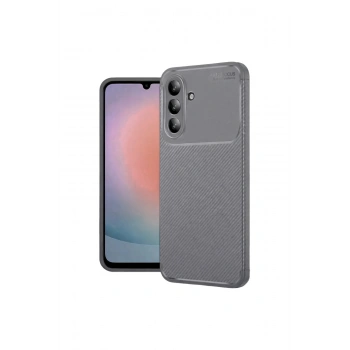 Samsung Galaxy S24 Fe Kılıf Auto Focus Karbon Kapak - Gri