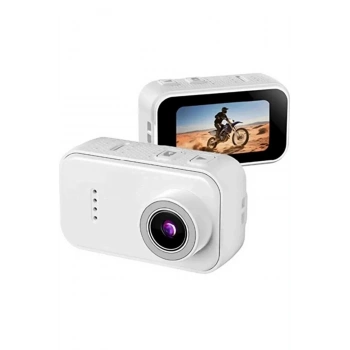 F2 2k 1080p Parmak Kamera 130° Geniş Açı Ips Ekranlı 25g Mini Taşınabilir Cep Kamerası Beyaz