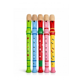 Ahşap Renkli Flüt Büyük Alk4392