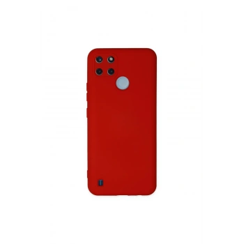Realme C25y Kılıf Nano İçi Kadife Silikon - Kırmızı