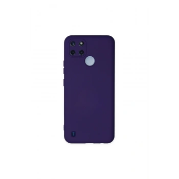 Realme C25y Kılıf Nano İçi Kadife Silikon - Mor