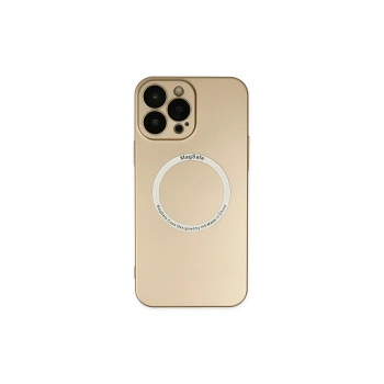 İphone 14 Pro Kılıf Jack Magneticsafe Lens Silikon - Gold