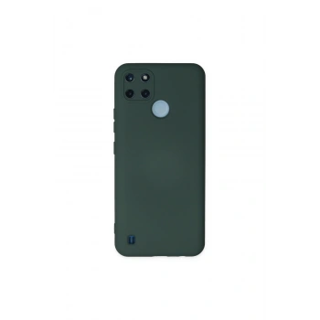 Realme C25y Kılıf Nano İçi Kadife Silikon - Koyu Yeşil