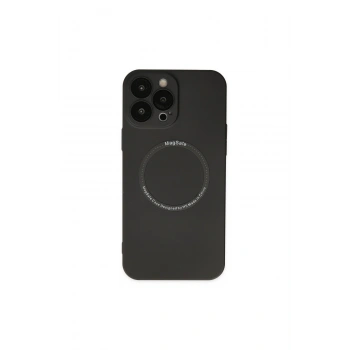 İphone 14 Pro Kılıf Jack Magneticsafe Lens Silikon - Siyah