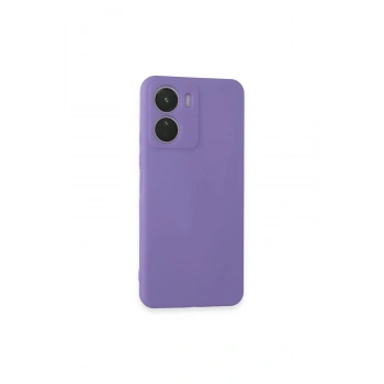 Vivo Y16 Kılıf First Silikon - Lila