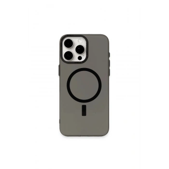 İphone 15 Pro Kılıf Anka Pc Magneticsafe Sert Metal Kapak - Siyah