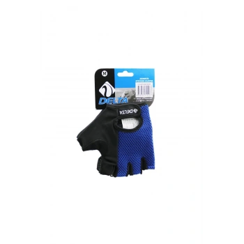 PARMAKSIZ - FİLELİ SPORCU ELDİVENİ MAVİ /SİYAH MEDİUM (5324)