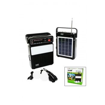 3IN1 - SOLAR2İN1 DİK MODEL EL FENERİ - RADYO - MP3BLUETOOTH - USB/ TF PORT - 2 PARÇA AMPUL KABLOLU