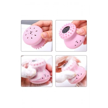 Peeling Etkili Mini El Yüz Cilt Temizleme Fırçası Silikon Temizlenmesi Kolay Siyah Nokta Giderici (5