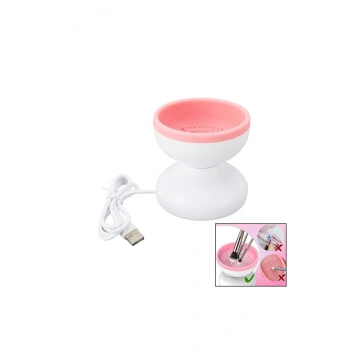MAKEUP BRUSH CLEANER MAKYAJ FIRÇA TEMİZLEME MAKİNESİ USB ÇALIŞMA - SİLİKON TIRTIKLI HAZNE (5324)