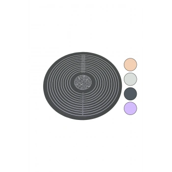YUVARLAK RENKLİ SİLİKON HAMUR MATI ÖLÇEK ÇİZİMLİ 190GR ÇAP: 45CM (5324)