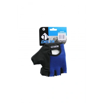 PARMAKSIZ - FİLELİ SPORCU ELDİVENİ MAVİ /SİYAH LARGE (5324)