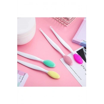 2 Adet Dudak Fırçası Peeling Etkili Gözenek Siyah Nokta Temizleyici Çift Yönlü Fırça (