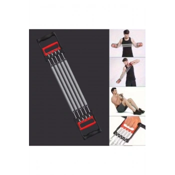 Göğüs Genişletme ve Kuvvet Egzersiz Aleti – 5 Yaylı 5 Kademeli Ayarlanabilir Fitness ve Kuvvet Antre