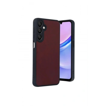 Samsung Galaxy A55 5g Kılıf Aras Deri Kapak - Bordo